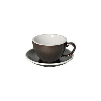 Чашка и блюдце для латте Loveramics Egg Caf&eacute; Latte Cup & Saucer Gunpowder 300 мл C088-70BGU фото