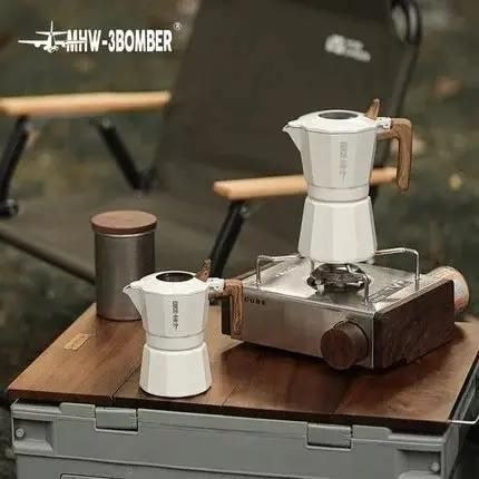 Кофеварка гейзерная MHW-3BOMBER Double Valve Moka Pot 4 cup для газовой плиты, 180 мл, ручная, эспрессо M5889W фото