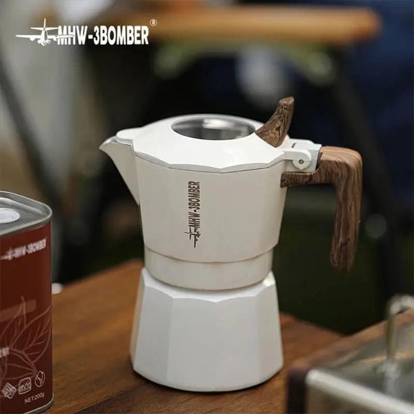 Кофеварка гейзерная MHW-3BOMBER Double Valve Moka Pot 4 cup для газовой плиты, 180 мл, ручная, эспрессо M5889W фото