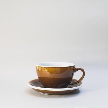 Чашка и блюдце для латте Loveramics Egg Caf&eacute; Latte Cup & Saucer Caramel 300 мл C088-66BCA фото