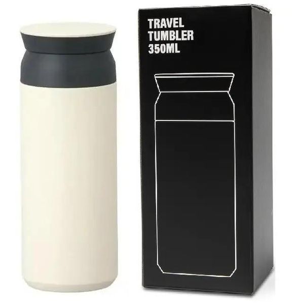 Термокружка з кришкою Kinto Travel Tumbler White 350 мл металева із нержавіючої сталі 20932 фото