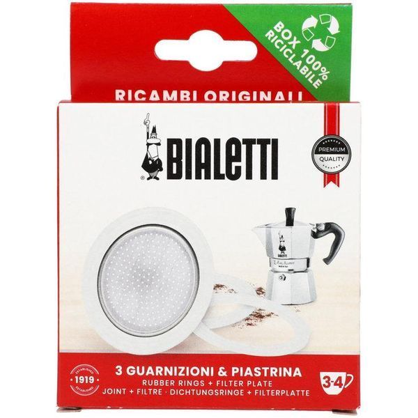 Прокладки для гейзерных кофеварок Bialetti Moka Express на 3 и 4 чашки ремкомплект 18491 фото