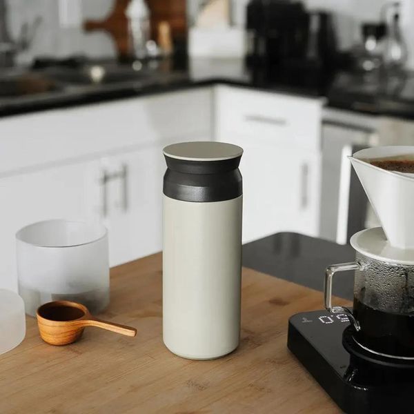 Термокружка з кришкою Kinto Travel Tumbler White 350 мл металева із нержавіючої сталі 20932 фото