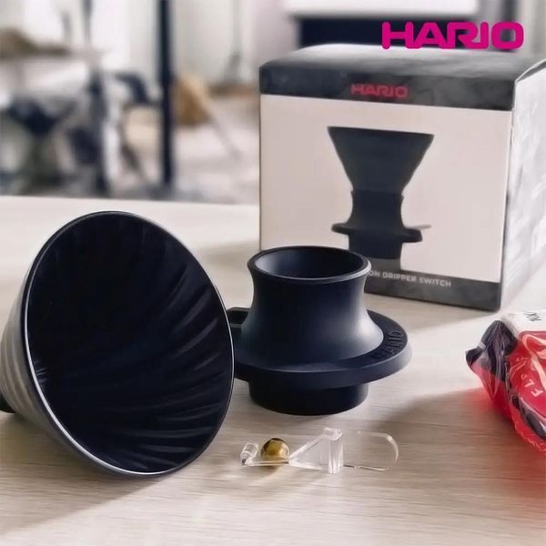 Иммерсионный пуровер для заваривания кофе V60 Hario SSDC-02-SMB-EU с клапаном, 200 мл, керамика SSDC-02-SMB-EU фото
