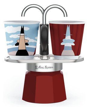 Гейзерна кавоварка Bialetti Mini Express Margrite Red на 2 чашки, 100 мл 0001406/NP фото