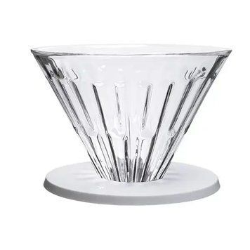 Пуровер Timemore Crystal Dripper 02 Скляний біла металева підставка TDP04CL фото