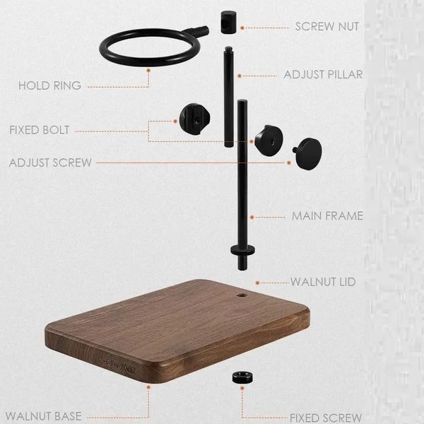 Станция для кофе MHW-3BOMBER Walnut Drip Station Gold BCH5907 фото