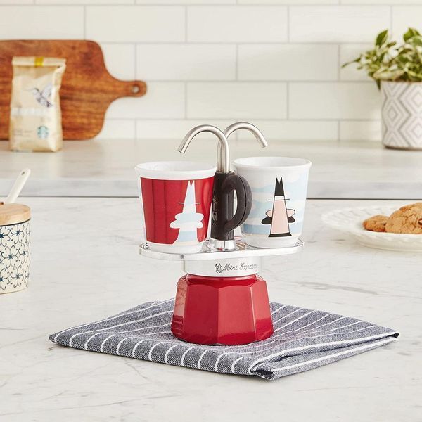 Гейзерная кофеварка Bialetti Mini Express  Margrite Red на 2 чашки, 100 мл 0001406/NP фото