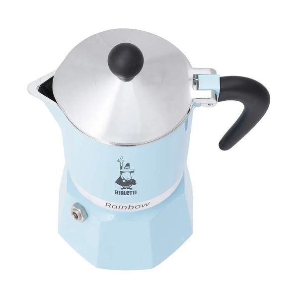 Кавоварка гейзерна Bialetti Rainbow Ligth Blue на 6 чашок для газової плити 0005043/NP фото