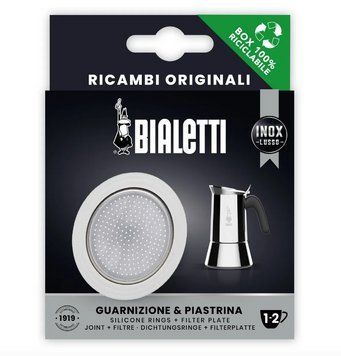 Запчасти для гейзерной кофеварки Bialetti из нержавеющей стали на 1 или 2 порции 18497 фото