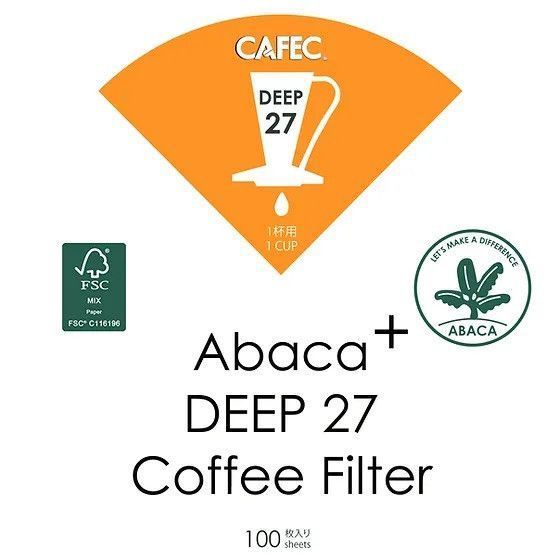 Фильтры Cafec Abaca Plus Deep 27, 100 шт AFD27-100W фото