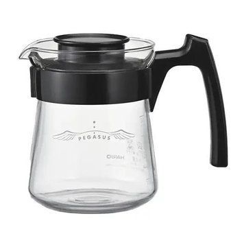 Сервер hario для заваривания кофе v60 Pegasus PES-01-B из жаропрочного стекла, с ручкой заварник кофейный PES-01-B фото
