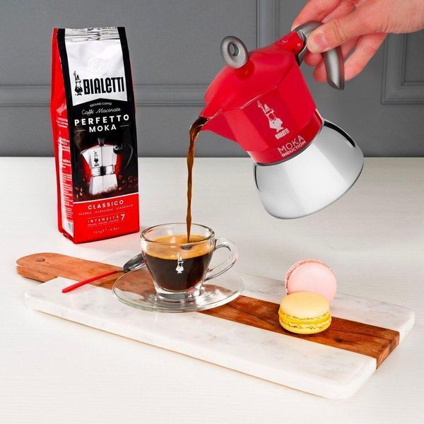 Гейзерна кавоварка Bialetti Moka Induction на 4 чашки, 150 мл Червона 6944 фото