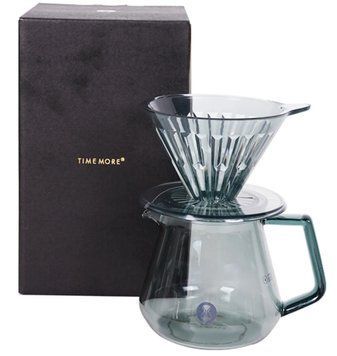 Настільний набір Timemore Crystal Eye Brewer Set Smokey V60 02 для заварювання фільтр кави, подарунковий CEBS-02 black фото