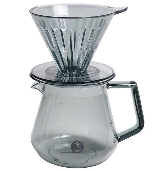 Настольный набор Timemore Crystal Eye Brewer Set Smokey V60 02 для заваривания фильтр кофе, подарочный CEBS-02 black фото