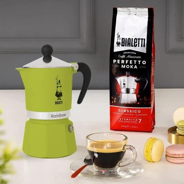 Гейзерна кавоварка Bialetti Rainbow Green на 3 чашки для приготування кави 130 мл 0004972/NP фото