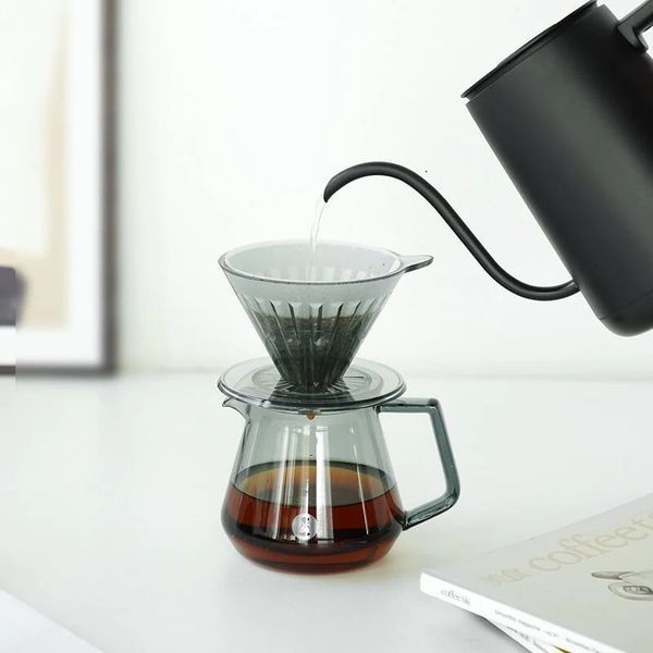 Настольный набор Timemore Crystal Eye Brewer Set Smokey V60 02 для заваривания фильтр кофе, подарочный CEBS-02 black фото