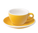 Чашка и блюдце под кофе с молоком Loveramics Egg Flat White, 150 мл, Yellow C088-60BYE фото