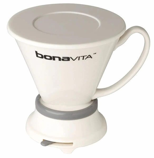 Иммерсионная воронка для заваривания кофе Bonavita Wide Base Porcelain Dripper 475 мл, пуровер клевер 300505 фото