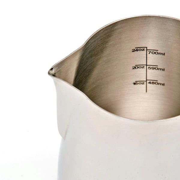 Питчер Rhinowares Coffee Gear Pro 950 мл для кофе из нержавеющей стали для взбивания молока,с ручкою для кофе RHMJ32OZ фото