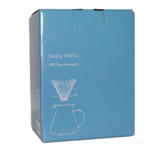 Hario V60 набор для приготовления кофе: стеклянный пуровер, мерная ложка, 40 фильтров S-VGBK-02-T фото