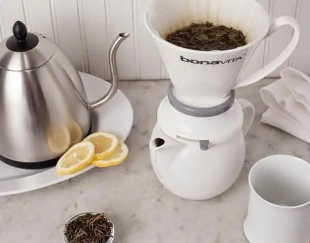 Иммерсионная воронка для заваривания кофе Bonavita Wide Base Porcelain Dripper 475 мл, пуровер клевер 300505 фото