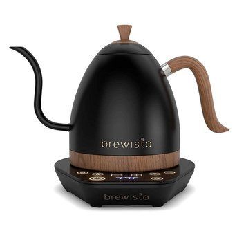 Електрочайник для кави Brewista Artisan Matt Black Wood 1000 мл з підтримкою температури BA10VKVDE-MB фото