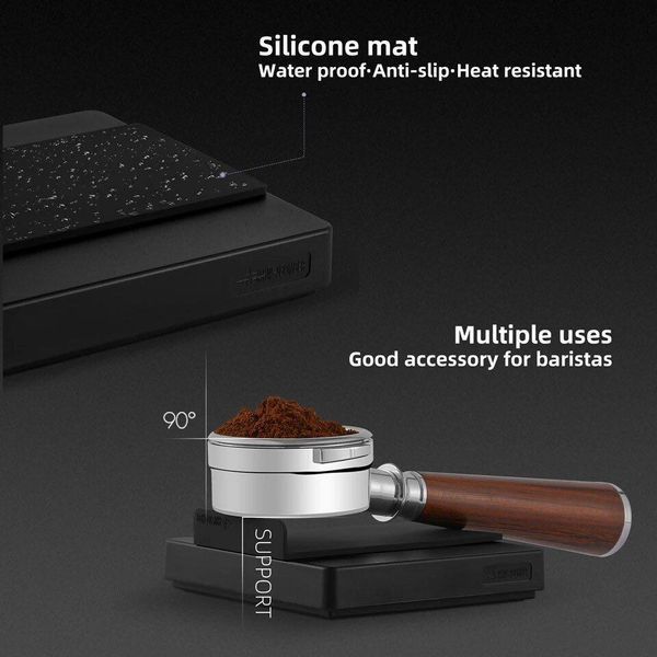 Ваги для кави з usb зарядкою MHW-3BOMBER Cube Сoffee Scale 2.0 для бариста електронні з таймером Чорні ES6028W фото