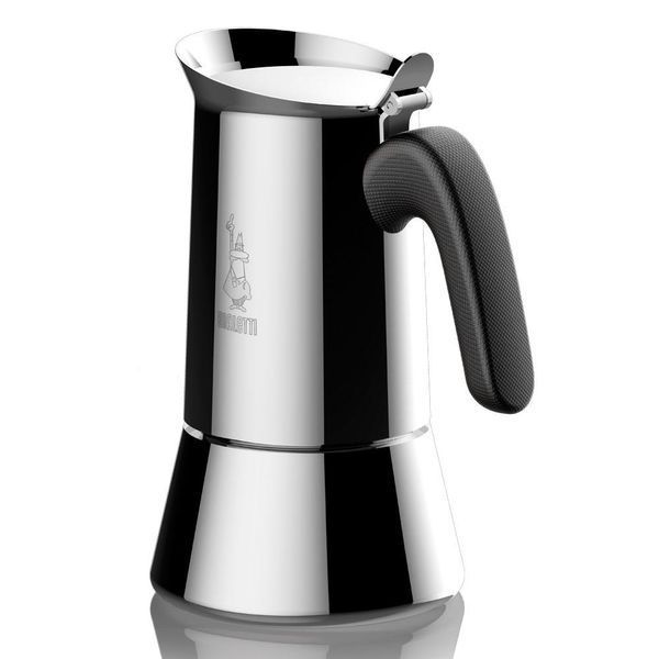 Гейзерна кавоварка сталева Bialetti new Venus для індукції на 4 чашки 170 мл із нержавійки для газової плити 7254 фото