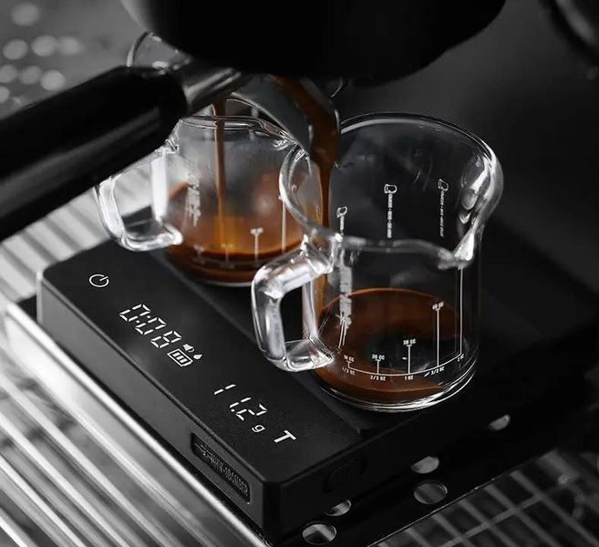 Ваги для кави з usb зарядкою MHW-3BOMBER Cube Сoffee Scale 2.0 для бариста електронні з таймером Чорні ES6028W фото