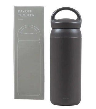 Металева термокружка Kinto Day Off Tumbler Dark Grey чашка термос для кави із нержавійки японська  21096 фото