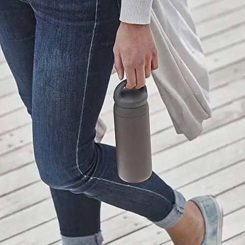 Металлическая термокружка Kinto Day Off Tumbler Dark Grey чашка термос для кофе из нержавейки японская&nbsp; 21096 фото