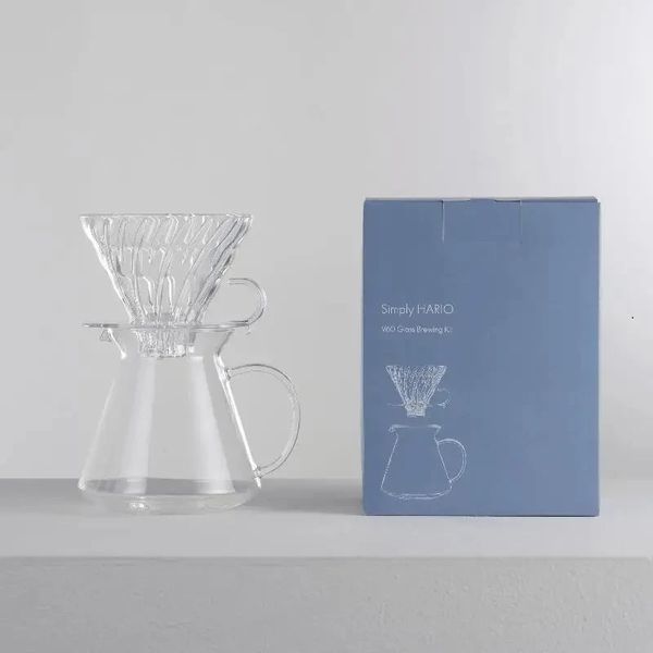 Подарунковий набір Hario V60 S-VGBK-02-TN для заварювання фільтр кави скляний пуровер сервер з чайником S-VGBK-02-TN фото
