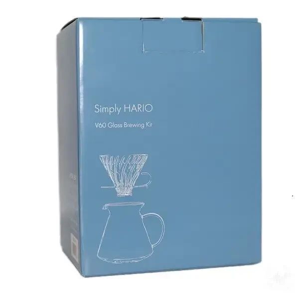 Подарунковий набір Hario V60 S-VGBK-02-TN для заварювання фільтр кави скляний пуровер сервер з чайником S-VGBK-02-TN фото
