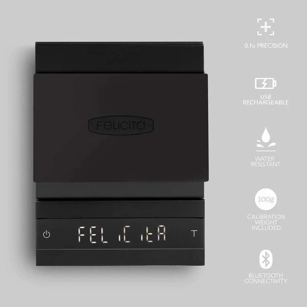 Весы Felicita Parallel Черные электронные для кофейни точные с usb зарядкой Феличита S10 фото