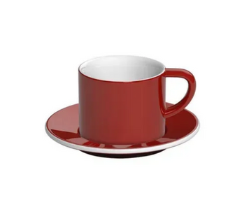 Чашка и блюдце под капучино Loveramics Bond Red (150 мл) C098-18BDE фото