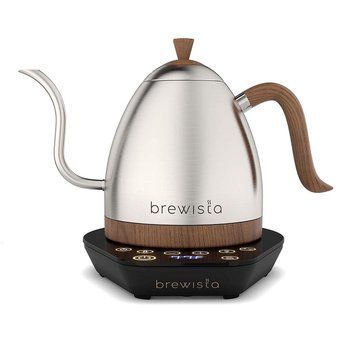 Електрочайник для кави Brewista Artisan Matt Silver Wood 1000 мл з підтримкою температури BA10VKVDE-SS фото