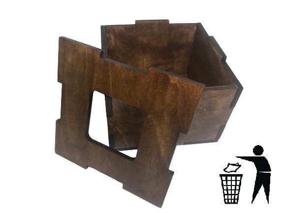 Диспенсер для мусора деревянный Ecowood Венге 13780 фото