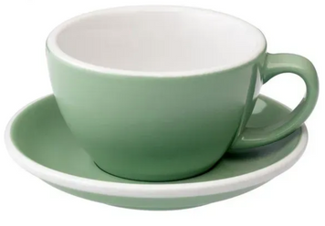 Чашка і блюдце для лате Loveramics Egg Cafe Latte Cup & Saucer, Mint, 300 мл C088-15BMT фото