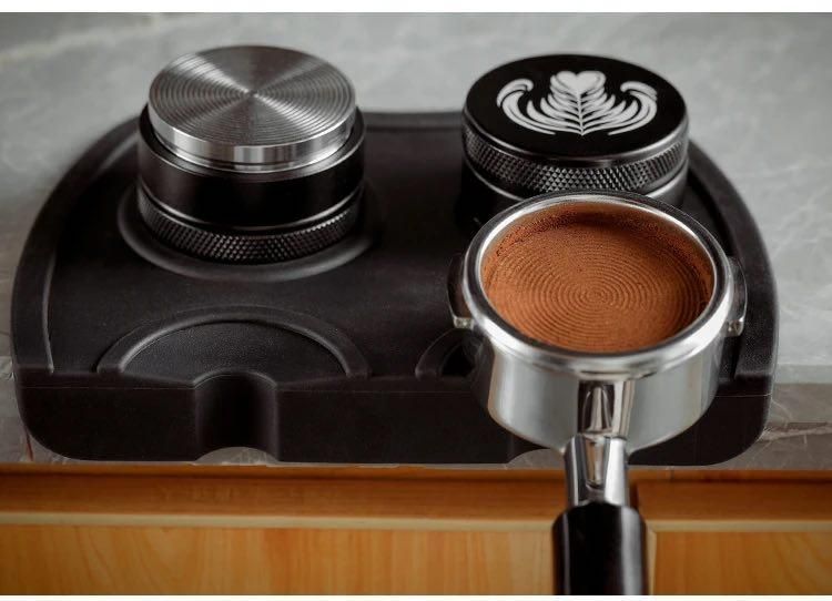 Кутовий килимок коврик для темпера гумовий для бариста чорний 15 * 21 см 37893104XZH фото