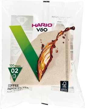 Бежевые фильтры Hario для пуровера V60 02 крафтовые 100 шт VCF-02-100M фото