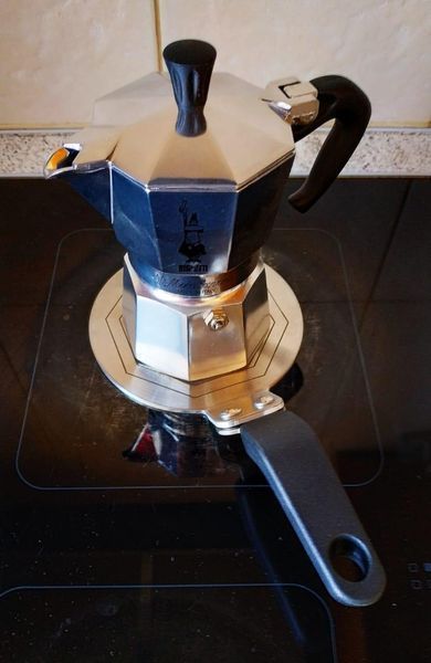 Индукционный адаптер диск переходник Bialetti ⌀ 13 для индукционной плиты для алюминиевых гейзерных кофеварок DCDESIGN08 фото