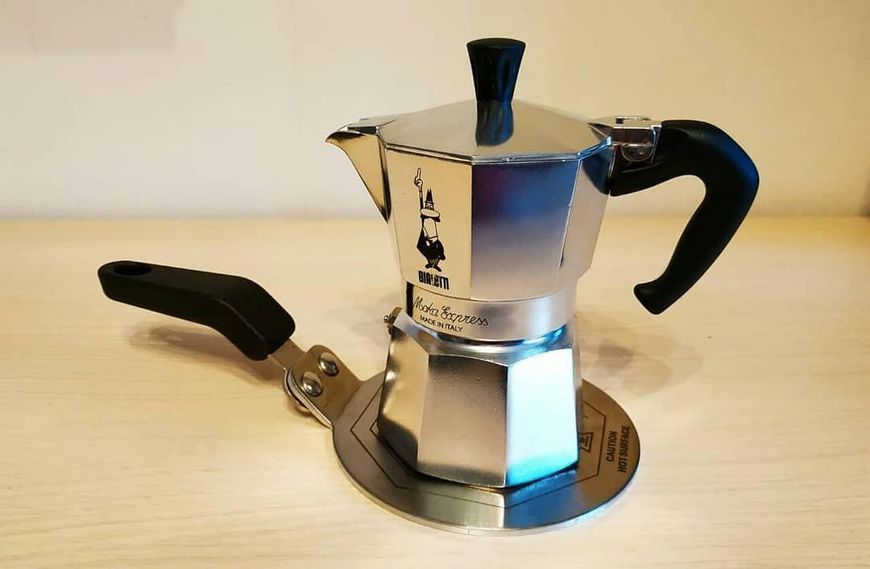 Индукционный адаптер диск переходник Bialetti ⌀ 13 для индукционной плиты для алюминиевых гейзерных кофеварок DCDESIGN08 фото