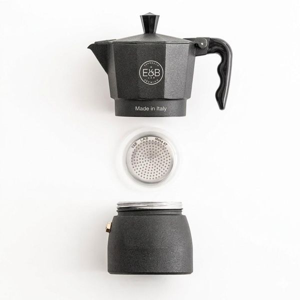 Гейзерная кофеварка E&B Lab Classic Moka Pot на три порции 150 мл EB-300 фото