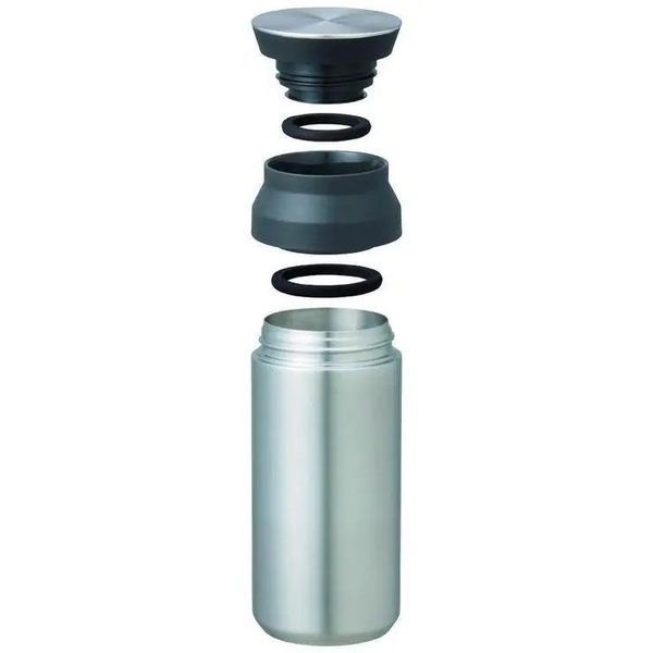 Термочашка Kinto Travel Tumbler 500 мл Черная туристическая питьевая металлическая 20946 фото