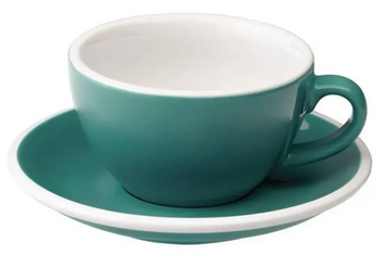 Чашка и блюдце для капучино Loveramics Egg Cappuccino Cup & Saucer, 200 мл, Teal C088-31BTE фото
