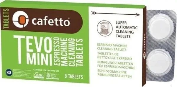 Таблетки Cafetto TEVO Mini Blister Pack 8 шт по 1,5 г для чистки кофемашины Органические E11927 фото