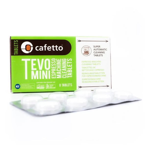 Таблетки Cafetto TEVO Mini Blister Pack 8 шт по 1,5 г для чистки кофемашины Органические E11927 фото