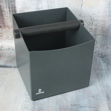 Нок-бокс для кави металевий VD Coffee Куб професійний для бариста knock box для кави knock box для кавового жмиху 10172 фото