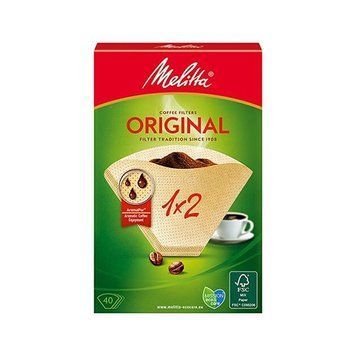 Паперові фільтри Melitta Original для пуроверу і фільтр-кавоварки 1*2, 40 шт 1X2 фото